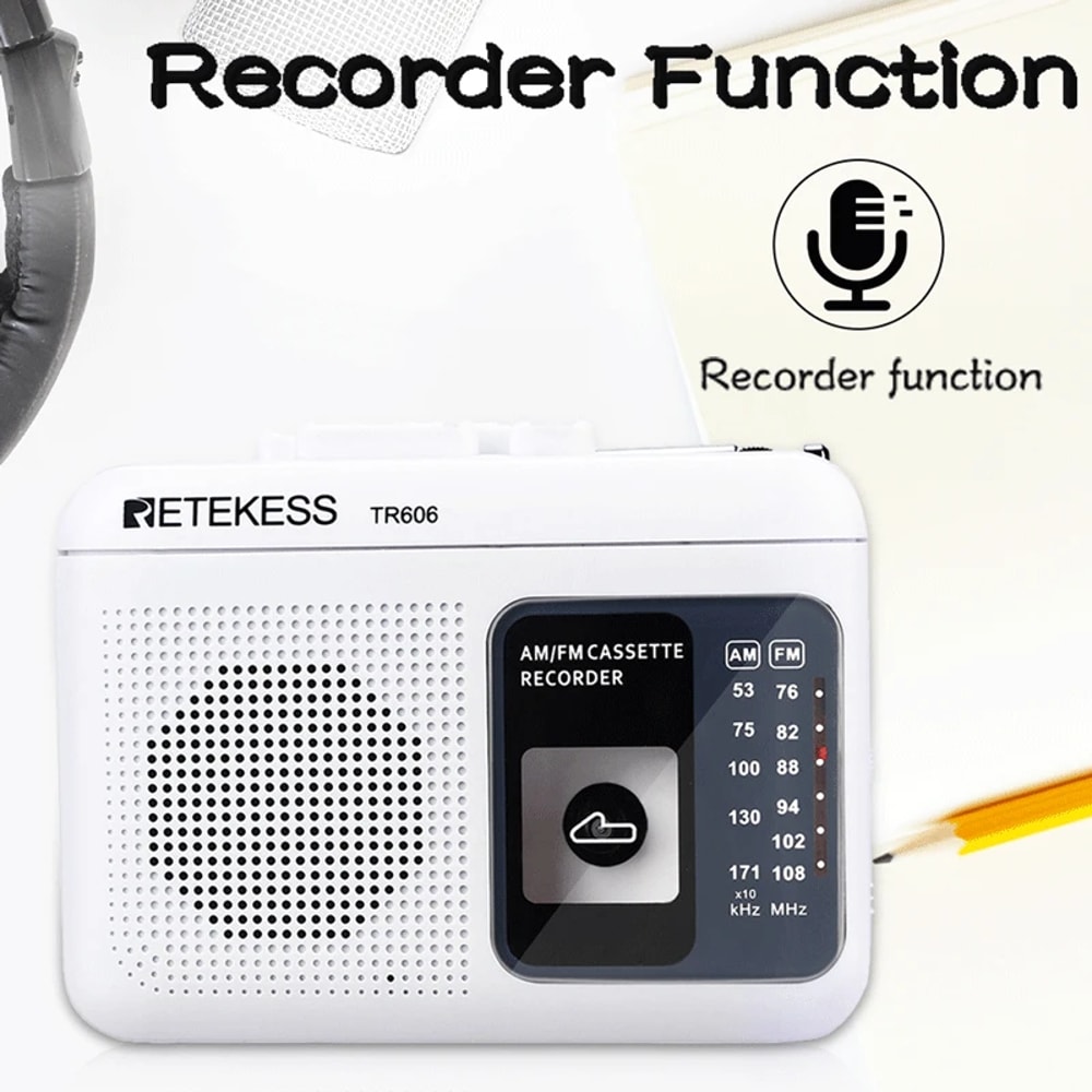 Portable Cassette Player Recorder With FM AM Radio USB C Voice Recording Device 6