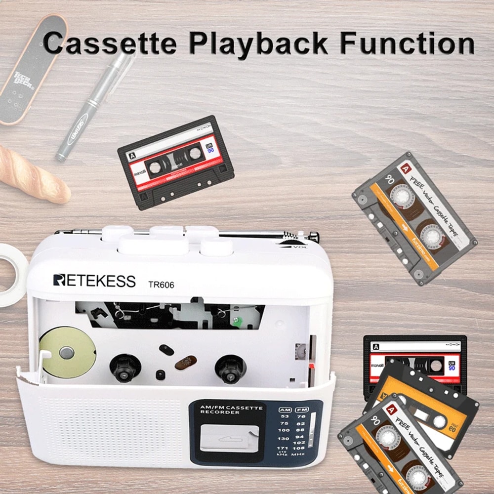 Portable Cassette Player Recorder With FM AM Radio USB C Voice Recording Device 4