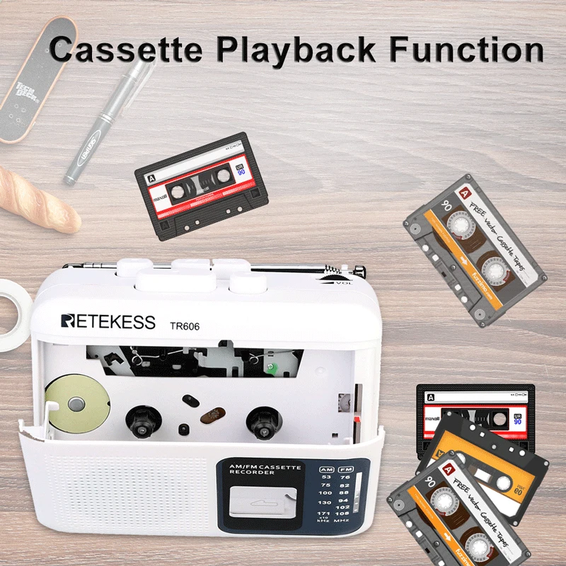 Portable Cassette Player Recorder With FM AM Radio USB C Voice Recording Device 4