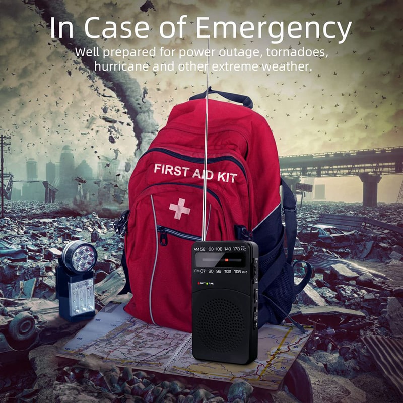 Portable AM FM Radio With MP3 Player For Outdoor Travel Emergency Listening 1