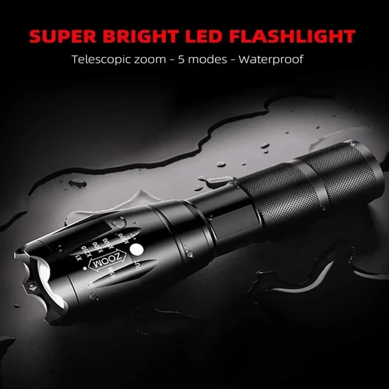 UltraBright Rechargeable Flashlight Portable LED Work Light For Outdoor Emergency Use 1