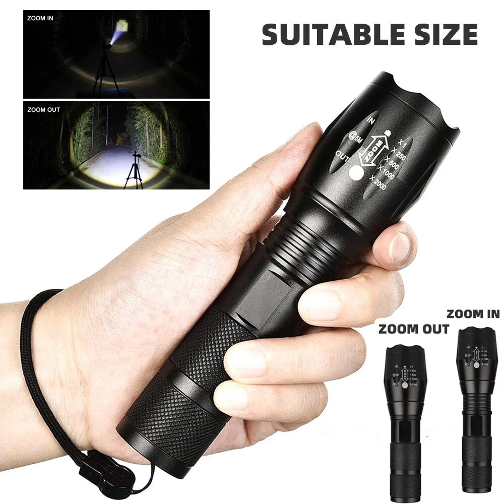 UltraBright Rechargeable Flashlight Portable LED Work Light For Outdoor Emergency Use 3