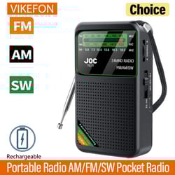 portable am fm pocket radio with rechargeable battery compact travel receiver
