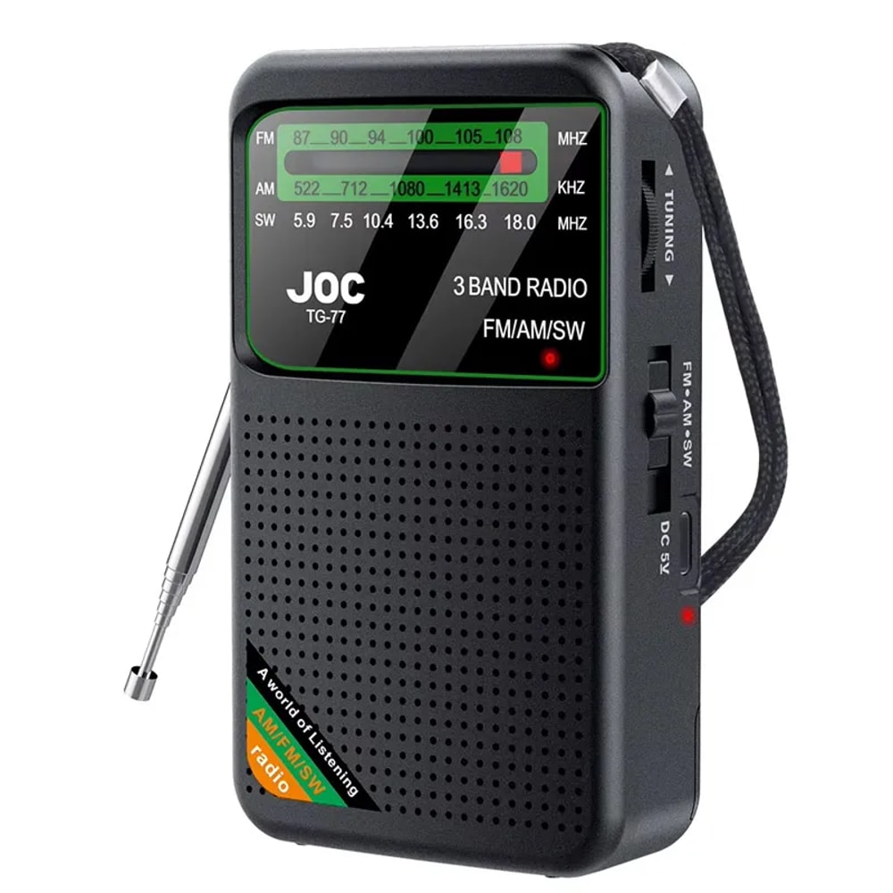Portable AM FM Pocket Radio With Rechargeable Battery Compact Travel Receiver 6