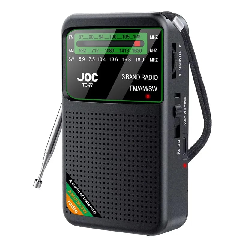 Portable AM FM Pocket Radio With Rechargeable Battery Compact Travel Receiver 6