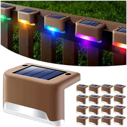 solar deck lights waterproof led step lights for outdoor stairs patio garden