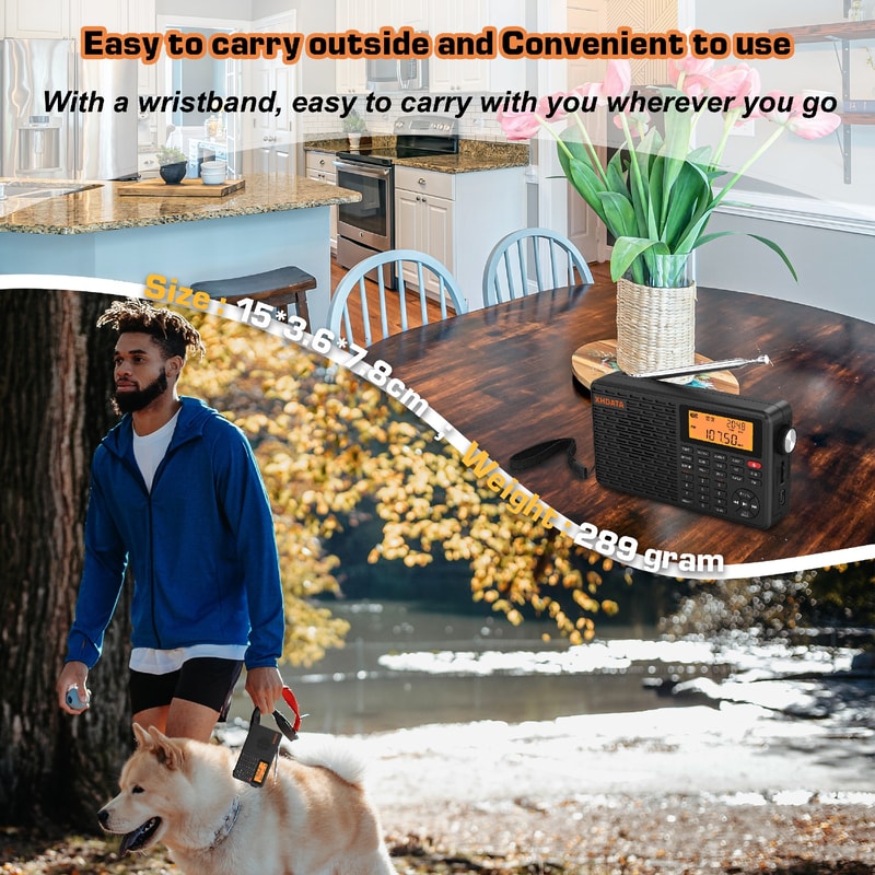 Portable Bluetooth Radio With AM FM SW MW Digital Tuning And TF Card Player 5