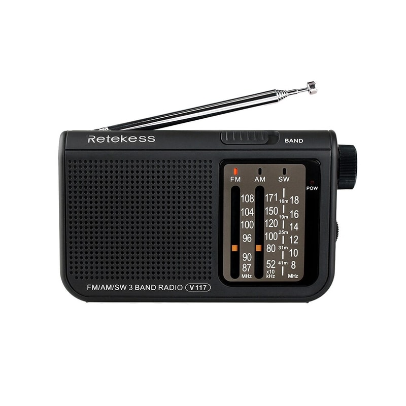 Analog AM FM Radio For Seniors Portable Shortwave Radio With Large Knobs 0
