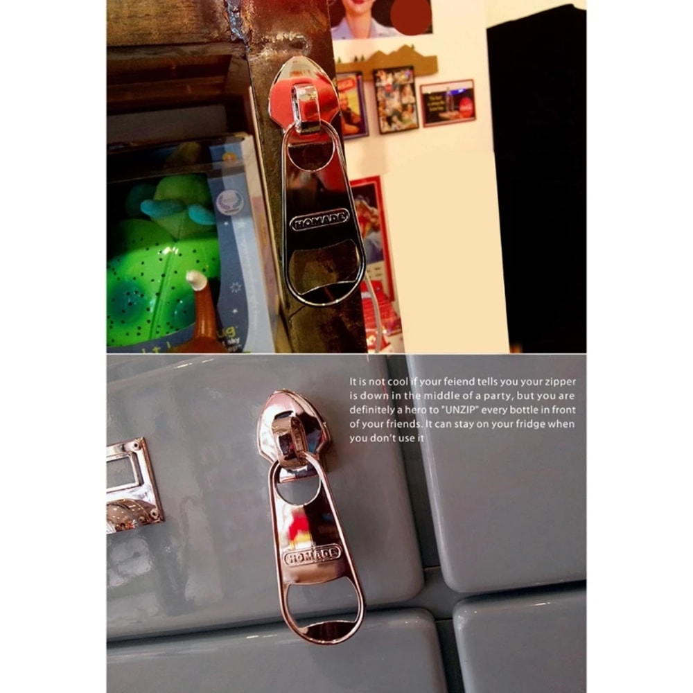 Decorative Zipper Style Handheld Bottle Opener Tool Beverage Can Opener 1