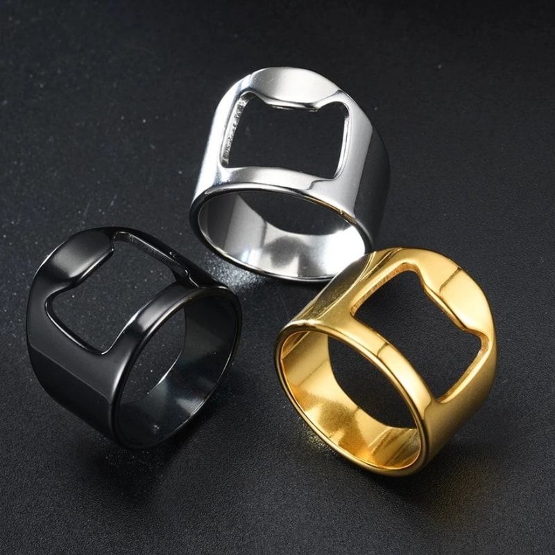 Stainless Steel Wearable Ring Bottle Opener Durable Finger Fit Beer Soda Tool 4