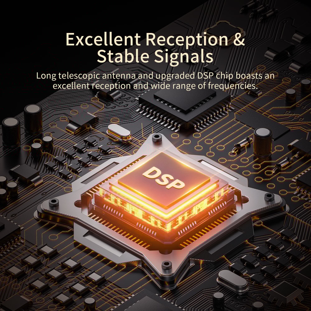 Retro Portable Rechargeable AMFMSW Radio With AUX USB TF Playback 3