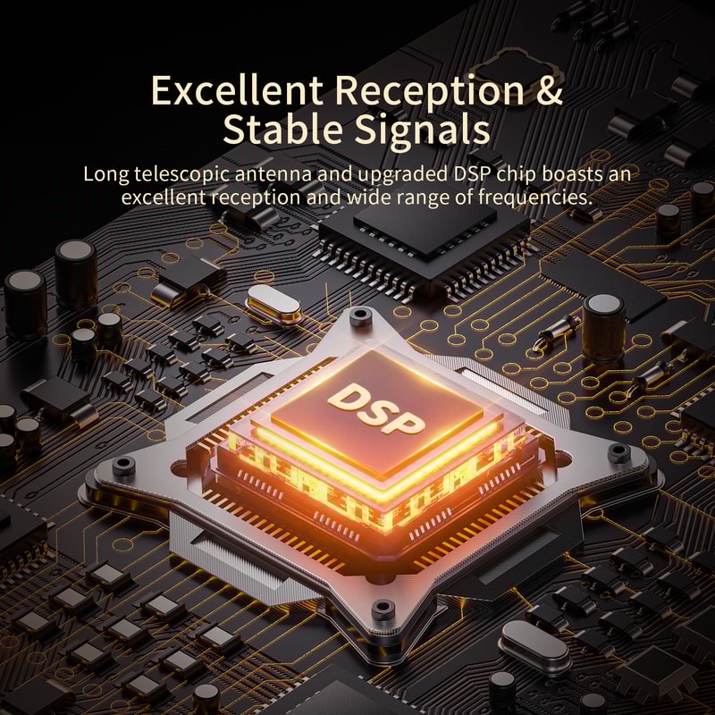 Retro Portable Rechargeable AMFMSW Radio With AUX USB TF Playback 3