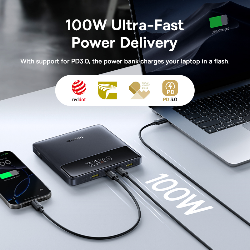 Ultra Fast Power Bank Portable Charger with PD Fast Charging