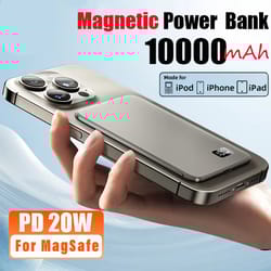 ultra slim power bank & magnetic wireless charger portable battery pack