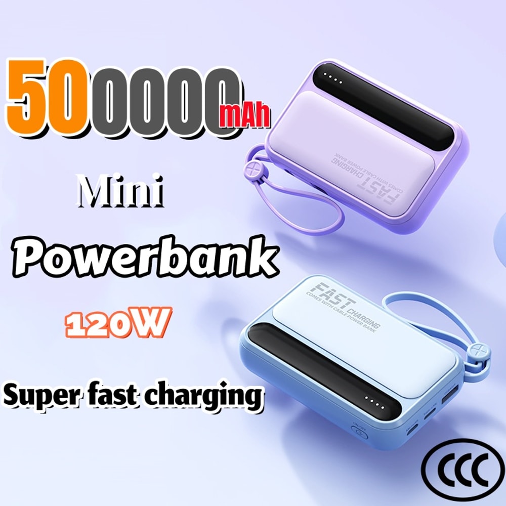 Ultimate Large Capacity Power Bank With Built In Cables Digital Display Portable Charger 0
