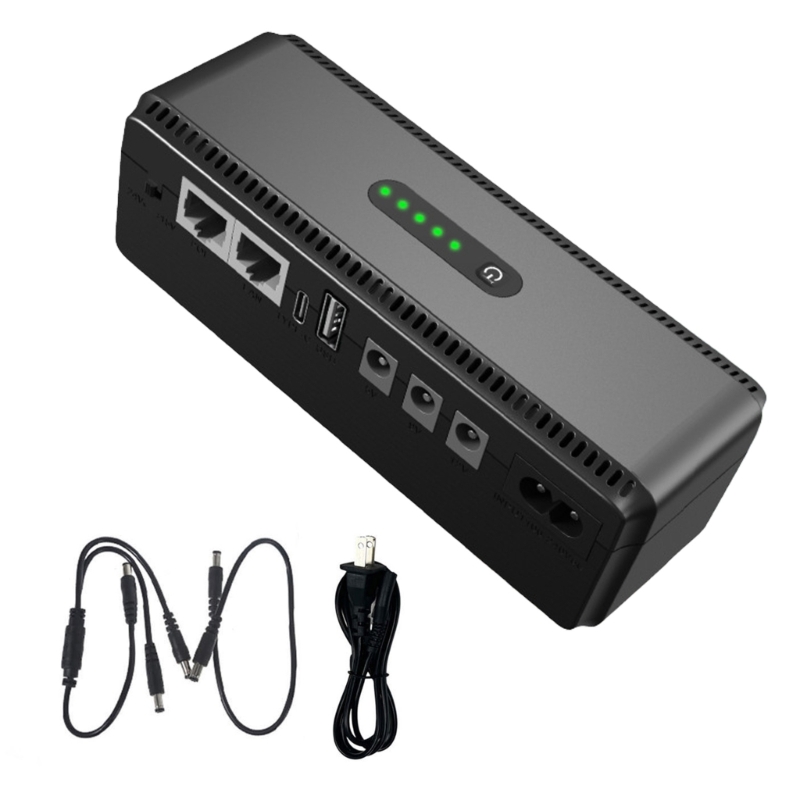 Mini UPS Battery Backup Power Supply Portable UPS Power Bank For Router CCTV 1