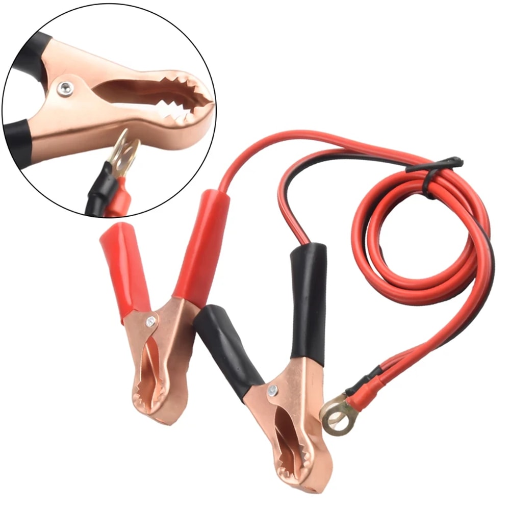 Premium Battery Inverter Cable with Alligator Clips Heavy Duty Car Power Transfer