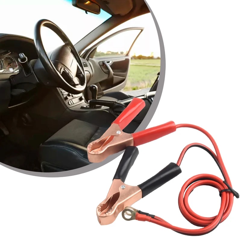 Premium Battery Inverter Cable with Alligator Clips Heavy Duty Car Power Transfer