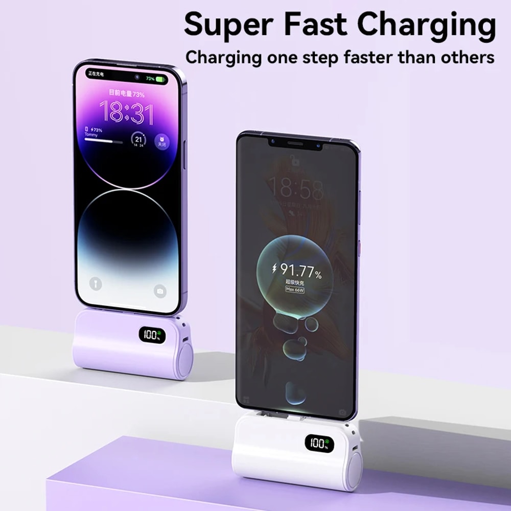Mini Capsule Ultra High Power Wireless Fast Charging Power Bank 3