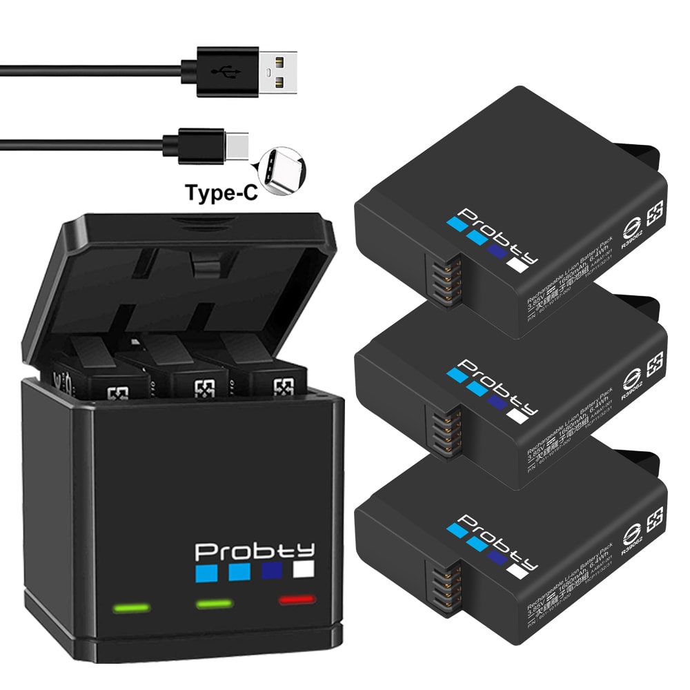 Premium GoPro Battery Triple Battery Charger Power Kit 0