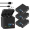 Premium GoPro Battery Triple Battery Charger Power Kit 0