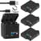 Premium GoPro Battery Triple Battery Charger Power Kit 1