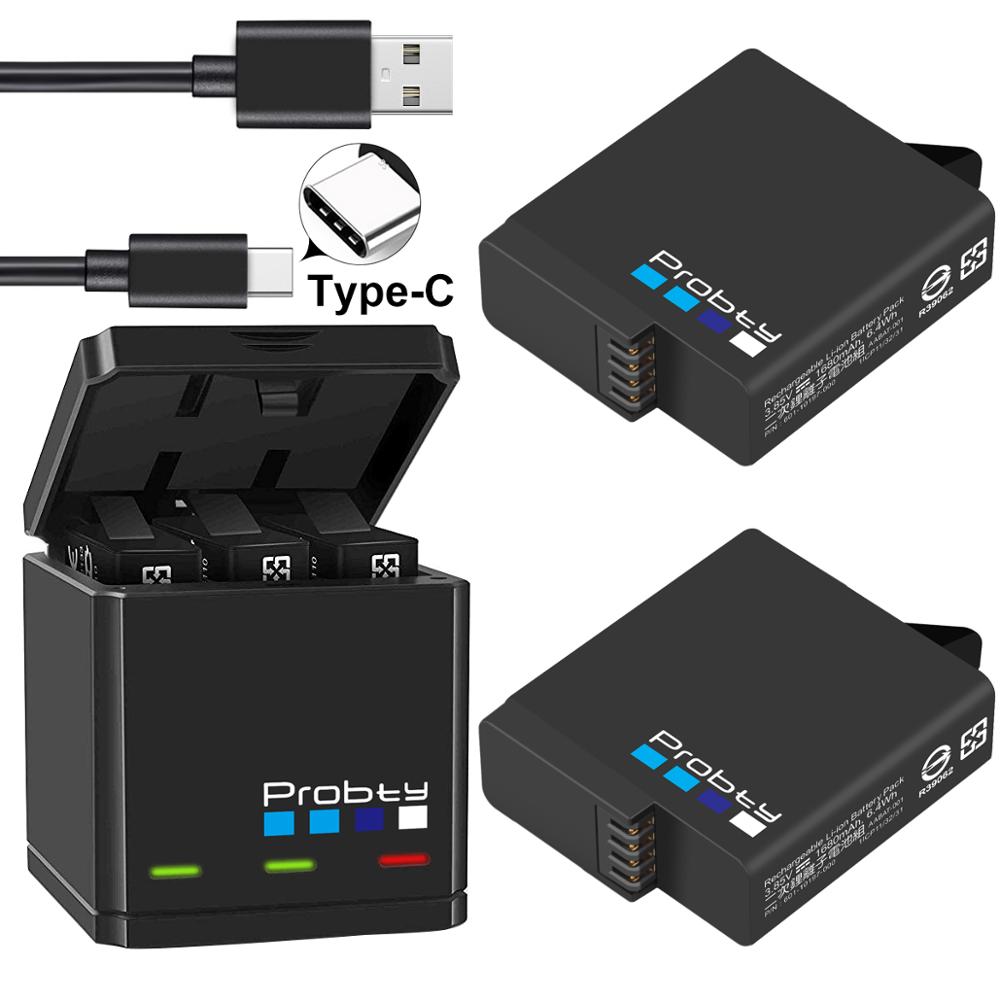 Premium GoPro Battery Triple Battery Charger Power Kit 4
