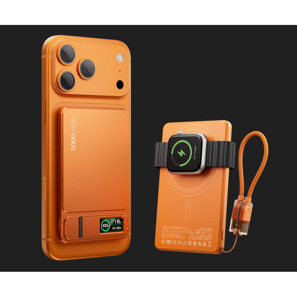 Slim Wireless Power Bank Fast Charging Portable Battery 0