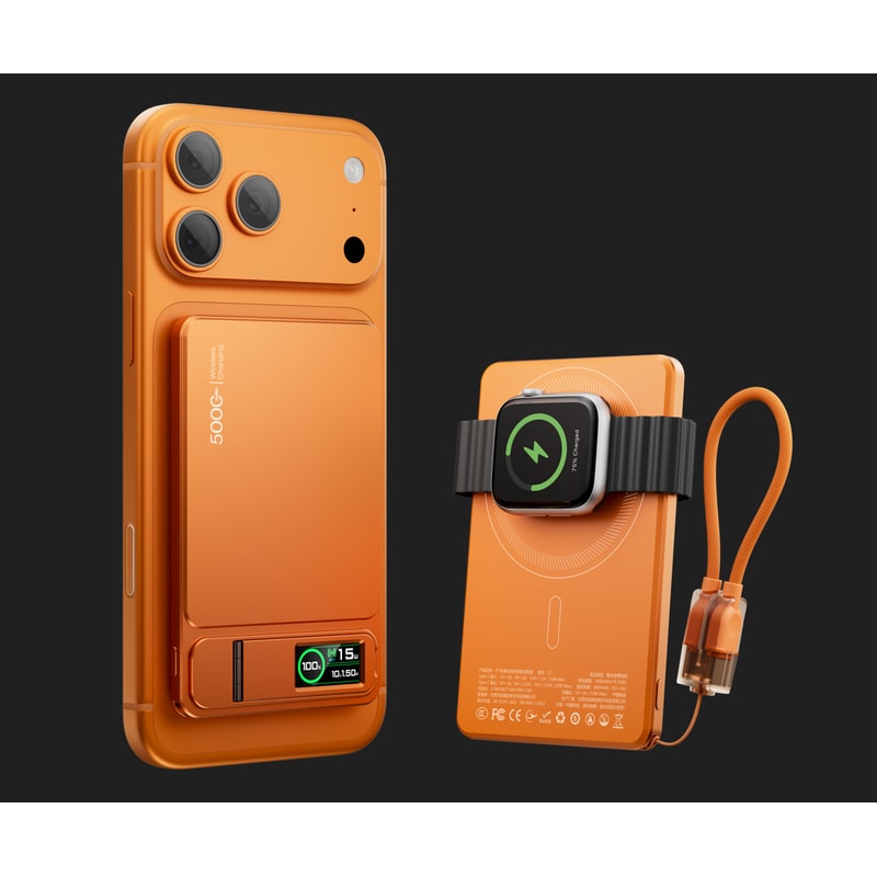 Slim Wireless Power Bank Fast Charging Portable Battery 0