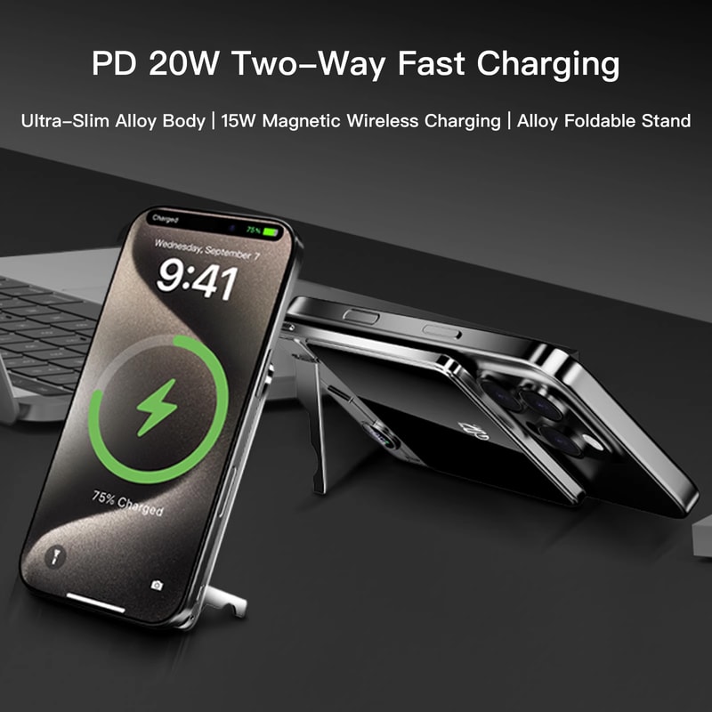 Ultra Slim Wireless Power Bank Fast Charging Portable Battery 4