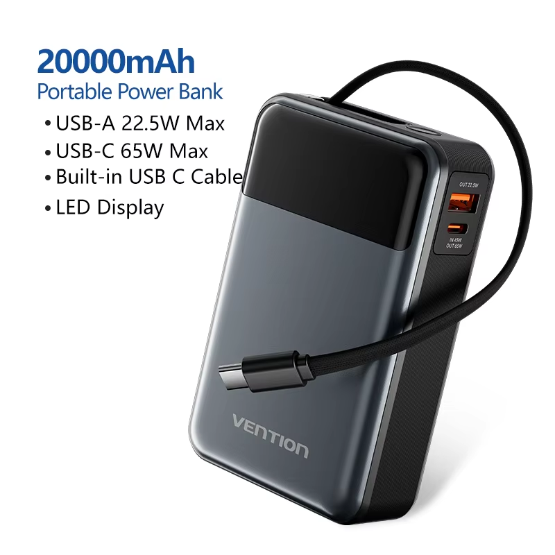High Capacity USB C Power Bank Fast Charger For Laptop Phone 6