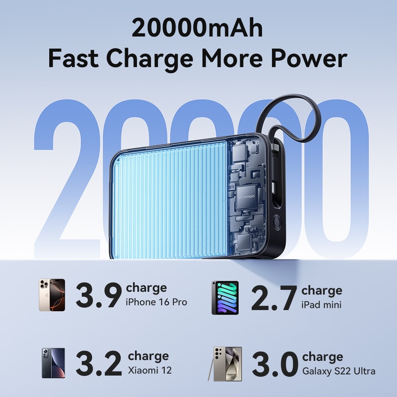 High Capacity USB C Power Bank Fast Charger For Laptop Phone 2