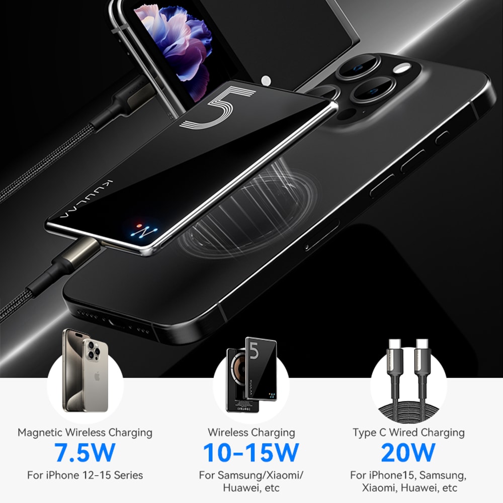 Magnetic Wireless Power Bank With Fast Charging 1