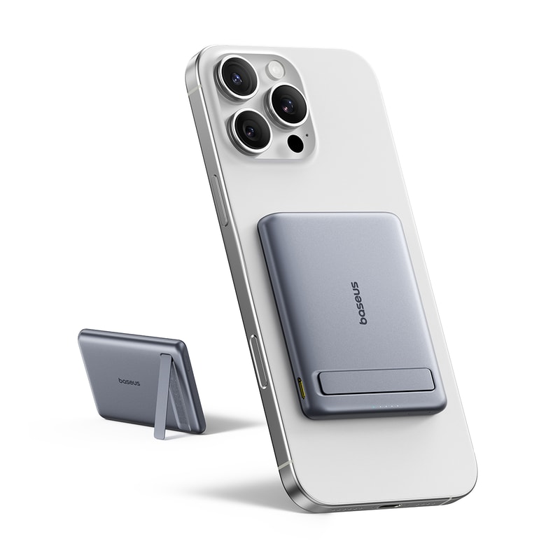Magnetic Wireless Power Bank With Kickstand Fast Charging 7