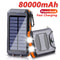 Solar Power Bank HighCapacity Portable Charger With LED Light 0