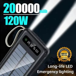 solar power bank large capacity portable charger & fast charging battery pack