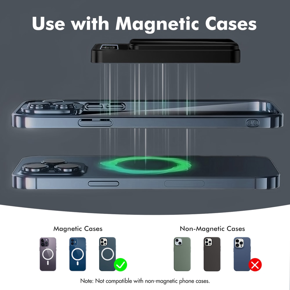 Magnetic Wireless Power Bank Portable Fast Charging Power Bank With LED Display 2