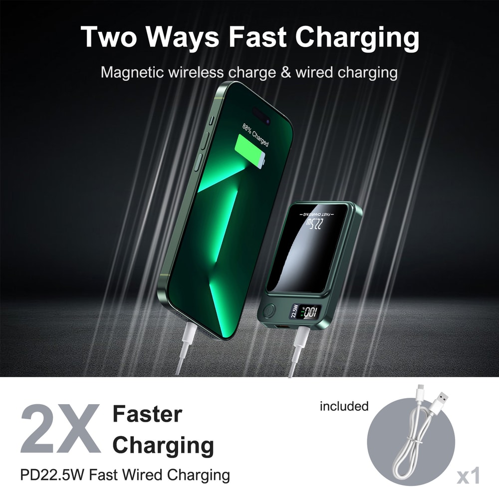 Magnetic Wireless Power Bank Portable Fast Charging Power Bank With LED Display 3
