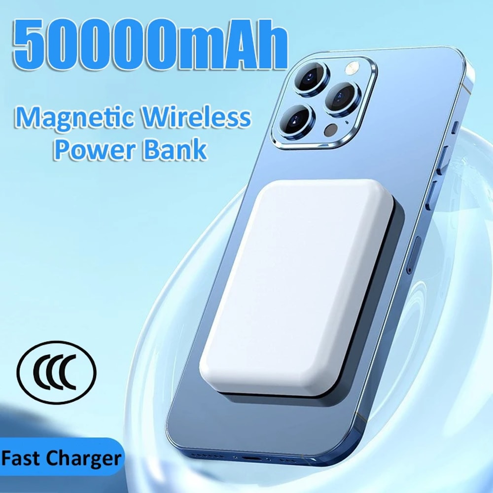 Magnetic Wireless Power Bank With PD Fast Charging Portable External Battery 1