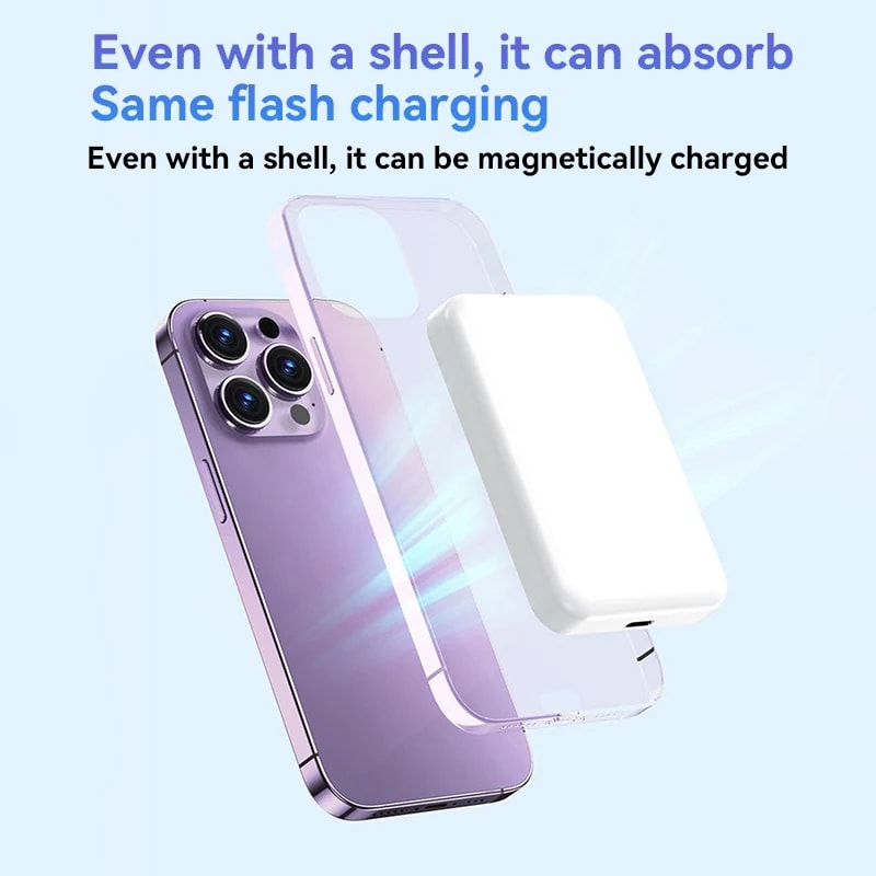 Magnetic Wireless Power Bank With PD Fast Charging Portable External Battery 2