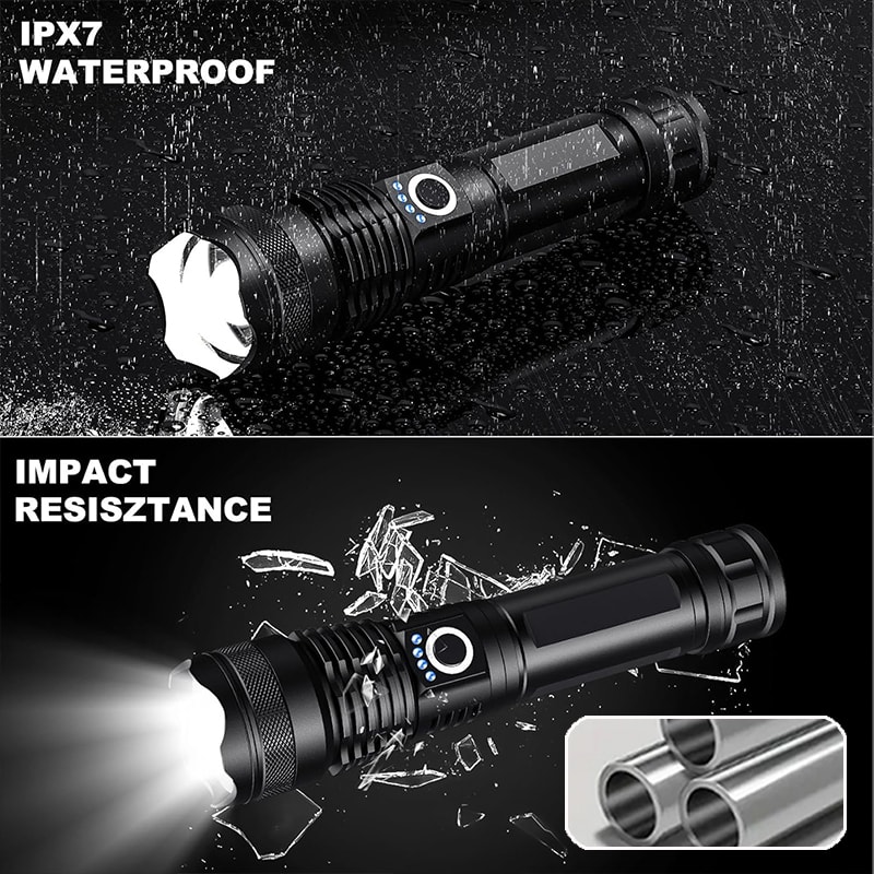 High Power Rechargeable LED Tactical Flashlight For Outdoor Camping Fishing 4