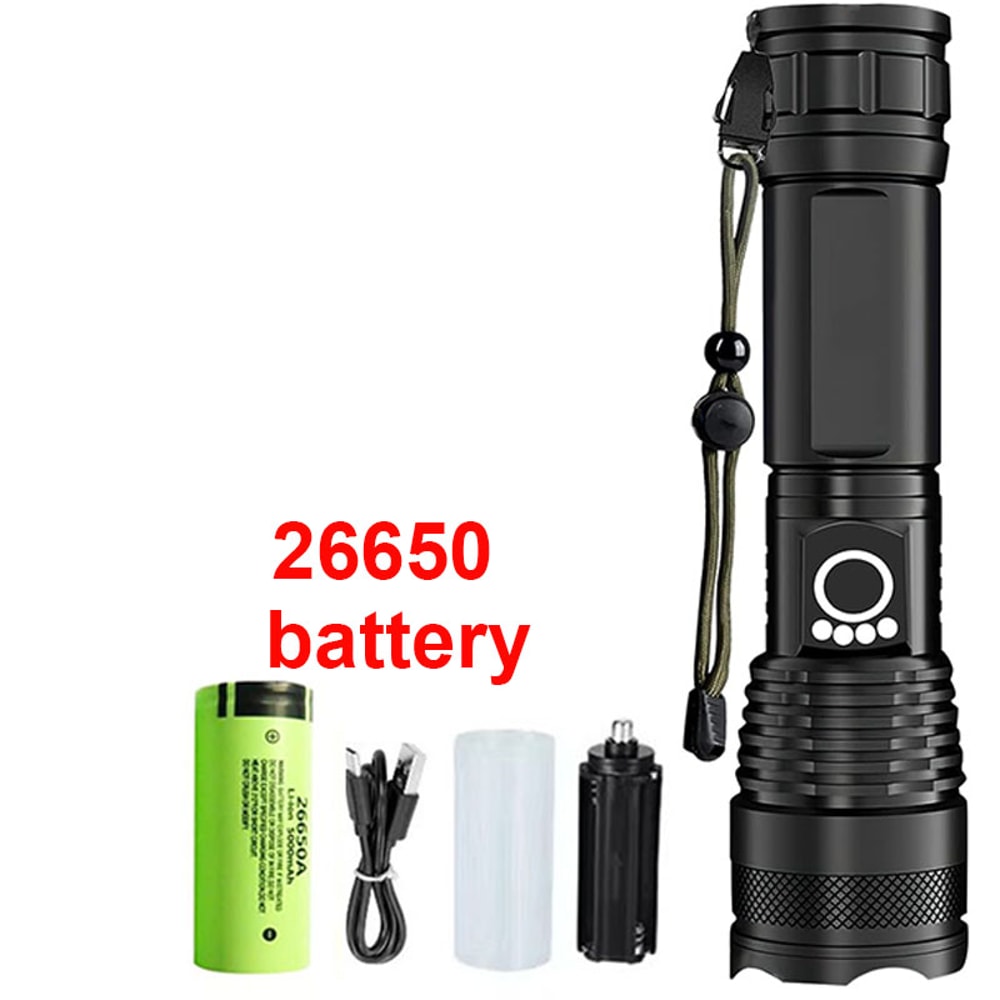 High Power Rechargeable LED Tactical Flashlight For Outdoor Camping Fishing 7