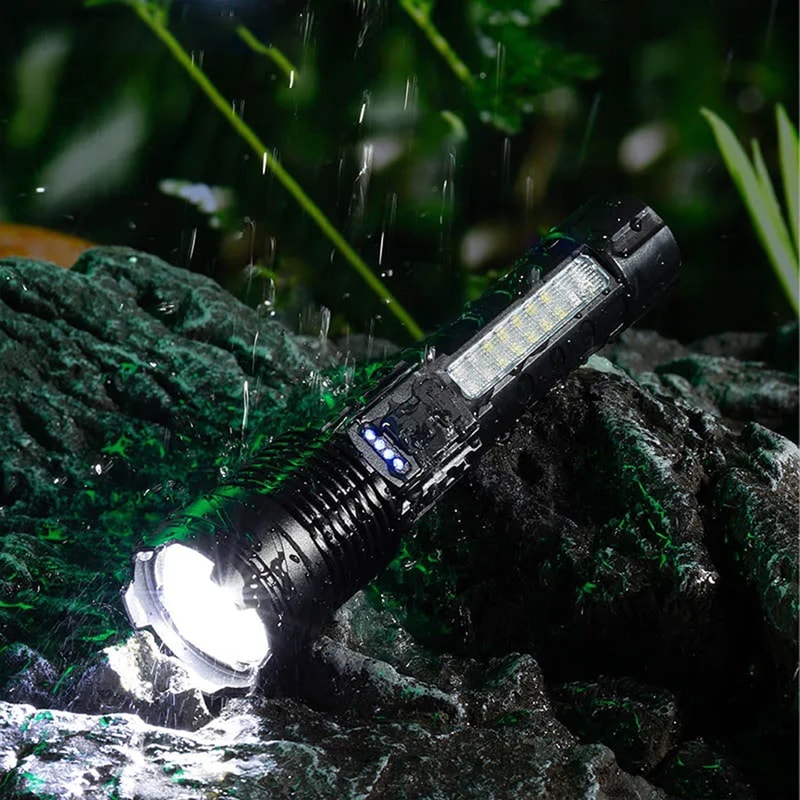 High Power LED Rechargeable Tactical Flashlight With Zoom Torch Emergency Light 5