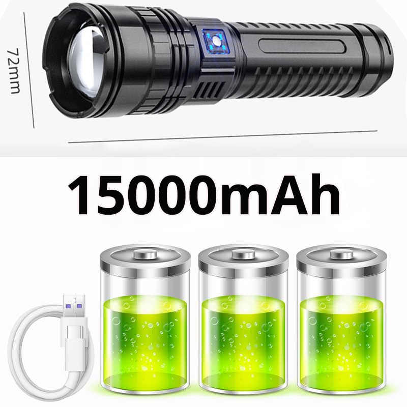 Ultimate Long Range Powerful LED Flashlight Emergency Flashlight with Built in Battery