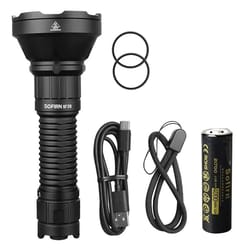 ultra bright rechargeable tactical flashlight with type c & power
