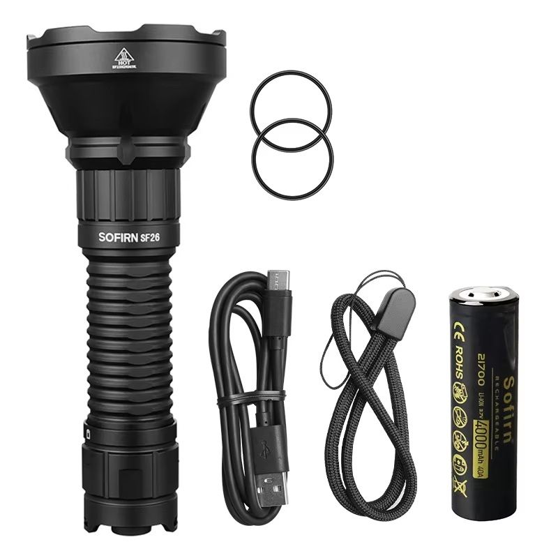 Ultra Bright Rechargeable Tactical Flashlight With Type C Power 0
