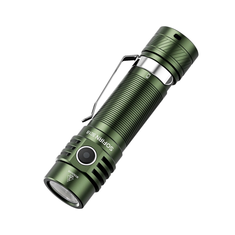 Premium USB C Rechargeable EDC Flashlight With Torch TIR Optics Power Indicator 5