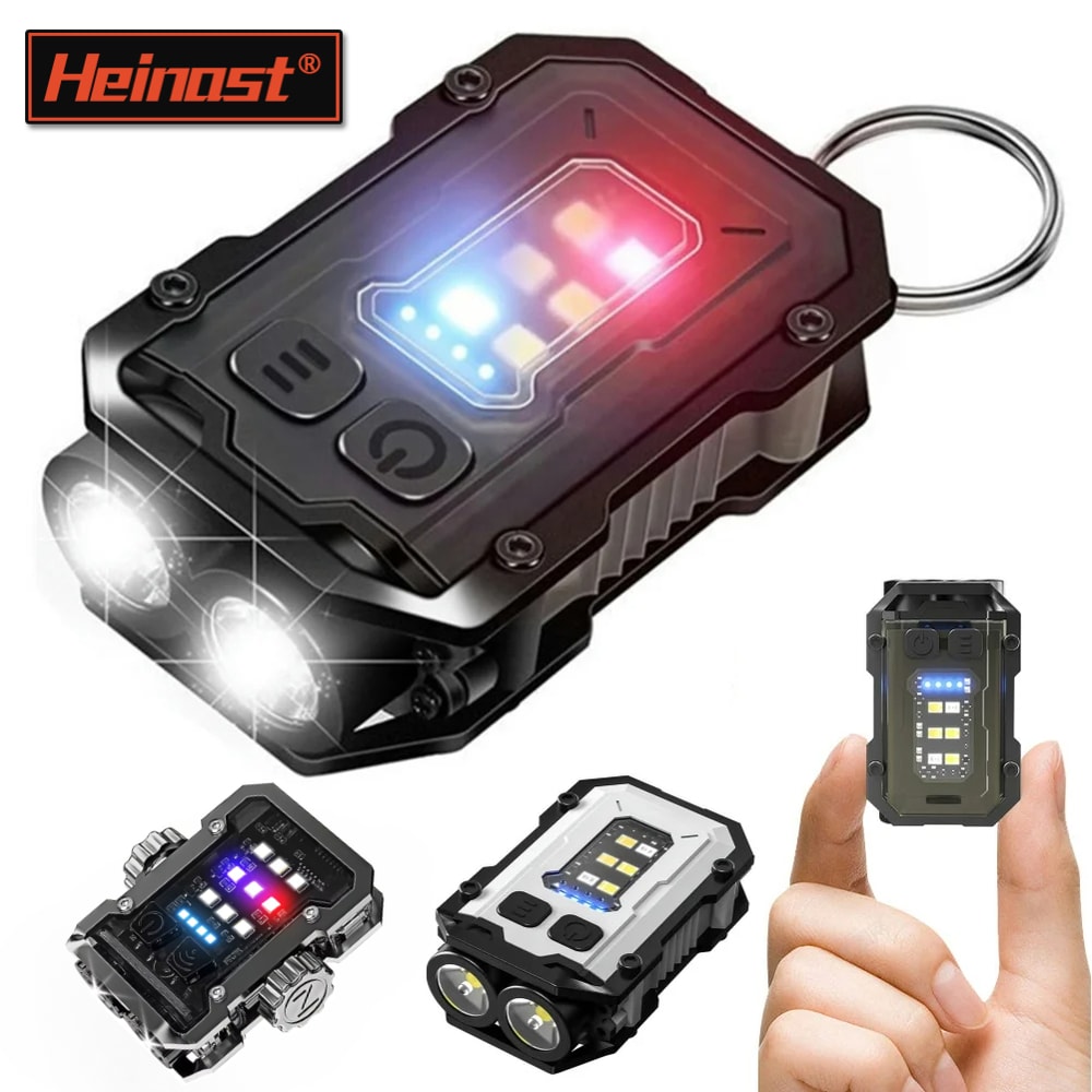 COB LED Pocket Flashlight Super Bright Portable Clip On Torch 0