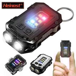 cob led pocket flashlight super bright portable clip on torch