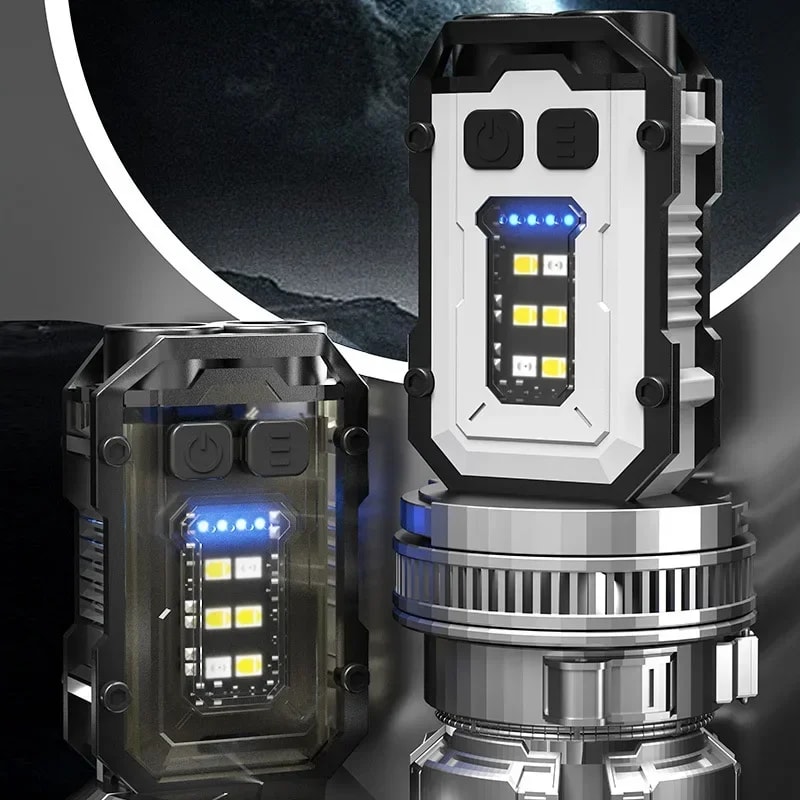 COB LED Pocket Flashlight Super Bright Portable Clip On Torch 1